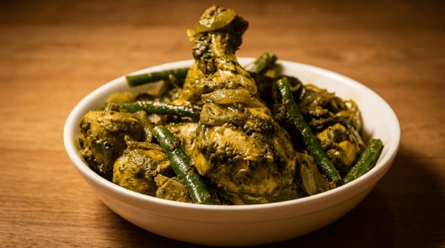 Green Mirchi Chicken.