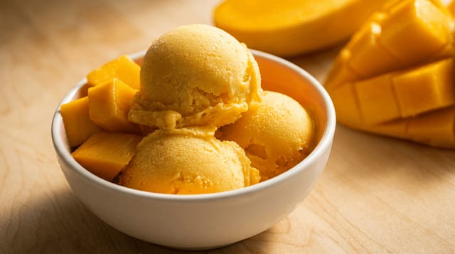 Mango Ice Cream (Home Made).