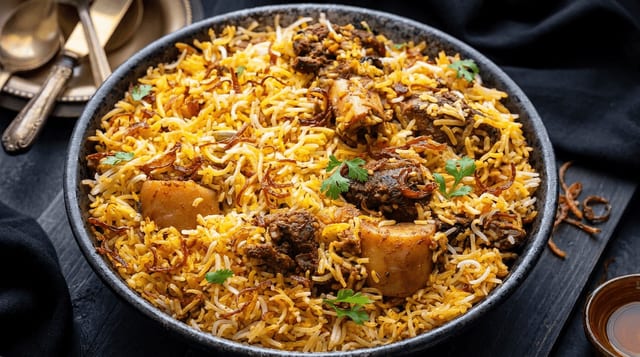 Goat Fry Biryani.