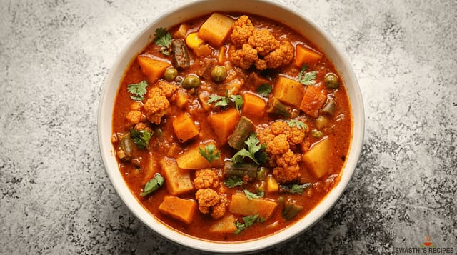 Veg Karaikudi Curry (G, V).